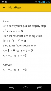 اسکرین شات برنامه MathPapa - Algebra Calculator 4