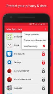 اسکرین شات برنامه Max App Lock with Fingerprint 3