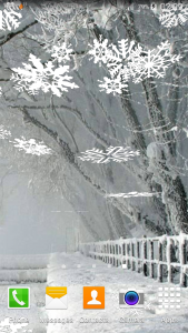 اسکرین شات برنامه Falling Snowflakes Wallpaper 2