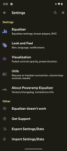 اسکرین شات 6 برنامه Poweramp Equalizer