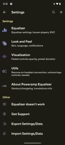 اسکرین شات 6 برنامه Poweramp Equalizer