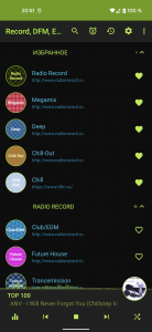 اسکرین شات برنامه Radio: Record,Europa,Nashe,DFM 3