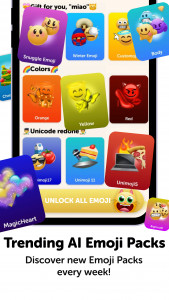 اسکرین شات 3 برنامه Emoji Up genmoji sticker maker