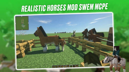 اسکرین شات 1 برنامه Realistic Horses Mod SWEM MCPE