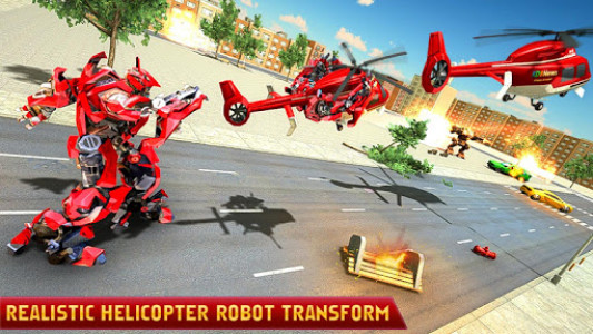 اسکرین شات برنامه Helicopter Robot Transformation- Robot Games 7