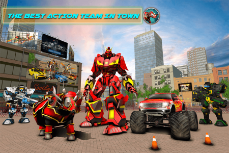 اسکرین شات 1 بازی Rhino Robot Car Transform Game