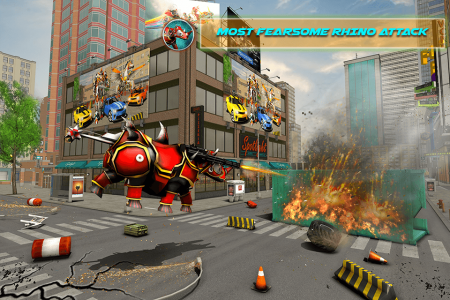 اسکرین شات بازی Rhino Robot Car Transform Game 4