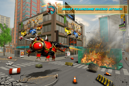 اسکرین شات 4 بازی Rhino Robot Car Transform Game