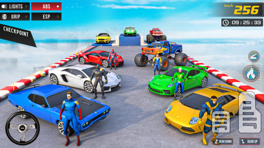 اسکرین شات 4 بازی Superhero Car Stunt Mega Ramps