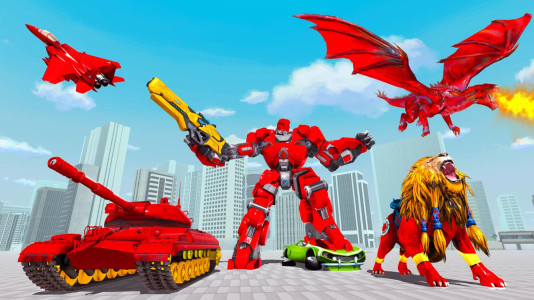 اسکرین شات 2 برنامه Tank Robot Multi Transform Car