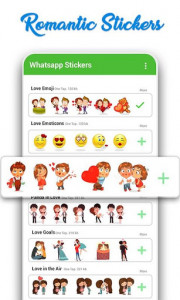 اسکرین شات برنامه WAStickerApps: Romantic Love Stickers for whatsapp 1