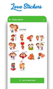 اسکرین شات برنامه WAStickerApps: Romantic Love Stickers for whatsapp 3