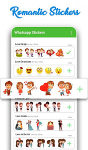 اسکرین شات برنامه WAStickerApps: Romantic Love Stickers for whatsapp 6