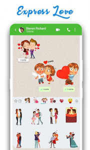 اسکرین شات برنامه WAStickerApps: Romantic Love Stickers for whatsapp 5