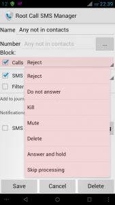 اسکرین شات برنامه Root Call SMS Manager 4