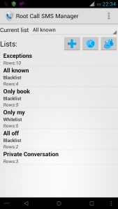 اسکرین شات برنامه Root Call SMS Manager 1