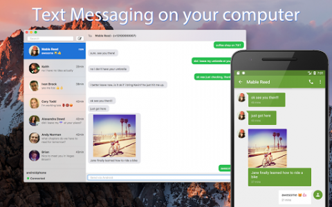 اسکرین شات برنامه DeskSMS - Desktop Text Messaging Messenger 1