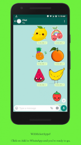 اسکرین شات برنامه Fruit Sticker App for WhatsApp 1