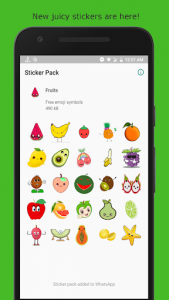 اسکرین شات برنامه Fruit Sticker App for WhatsApp 2