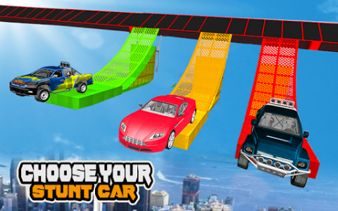 اسکرین شات برنامه Mega Car Ramp Impossible Stunt Game 7