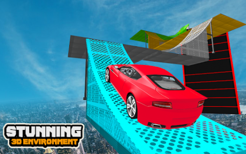 اسکرین شات برنامه Mega Car Ramp Impossible Stunt Game 5