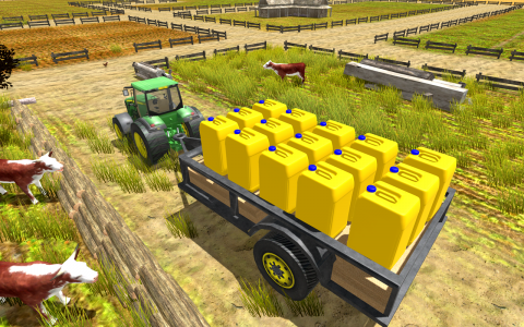 اسکرین شات بازی Offroad Tractor Trolley Simulator Cargo Driver 3D 2
