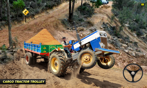 اسکرین شات بازی Offroad Tractor Trolley Simulator Cargo Driver 3D 1