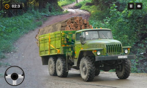 اسکرین شات بازی Army Cargo Truck Transport Uphill Driving 3
