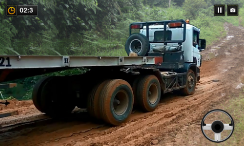 اسکرین شات بازی Army Cargo Truck Transport Uphill Driving 2