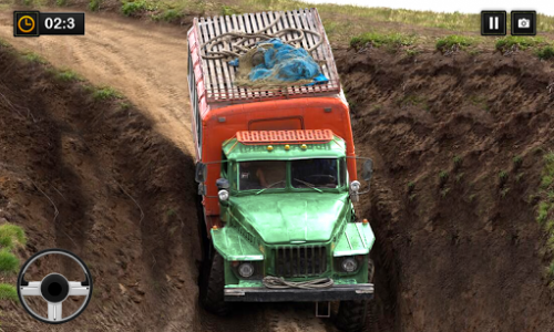 اسکرین شات بازی Army Cargo Truck Transport Uphill Driving 1