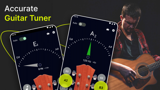 اسکرین شات برنامه Guitar Tuner - Simple Tuners 1