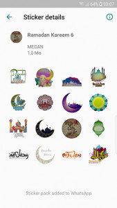 اسکرین شات برنامه Ramadan Kareem stickers 1