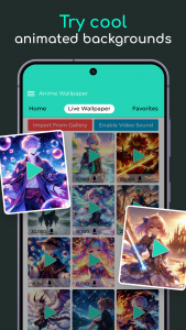 اسکرین شات 4 برنامه Video Wall - Anime Wallpaper