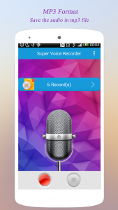 اسکرین شات برنامه Super Voice Recorder 5