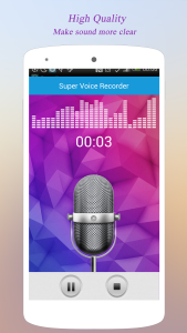 اسکرین شات 1 برنامه Super Voice Recorder