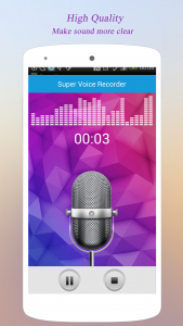 اسکرین شات برنامه Super Voice Recorder 1