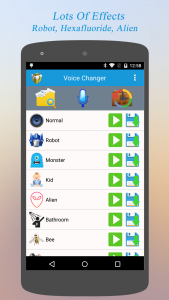 اسکرین شات برنامه Voice Changer 1