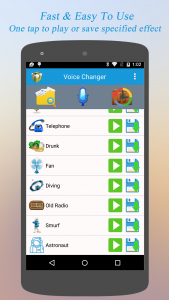 اسکرین شات برنامه Voice Changer 4