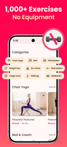 اسکرین شات 4 برنامه LazyFit: Chair Yoga & Pilates