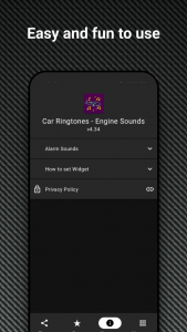 اسکرین شات برنامه Car Ringtones — Engine Sounds 4