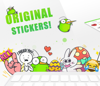 اسکرین شات برنامه Kiwi Keyboard–Emoji, Original Stickers and Themes 1