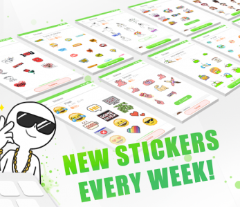 اسکرین شات برنامه Kiwi Keyboard–Emoji, Original Stickers and Themes 2