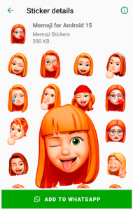 اسکرین شات برنامه Stickers Memoji for Android WhatsApp WAStickerApps 7
