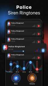 اسکرین شات 3 برنامه Loud Police Siren Police Light