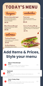 اسکرین شات 2 برنامه Menu Maker, Menu Templates