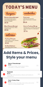 اسکرین شات 2 برنامه Menu Maker, Menu Templates