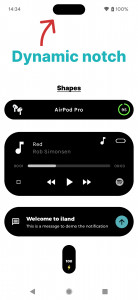 اسکرین شات برنامه Dynamic notch iOS 16 - iLand 1