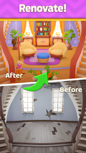 اسکرین شات بازی Mergedom: Home Design & Merge 2