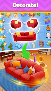 اسکرین شات بازی Mergedom: Home Design & Merge 3