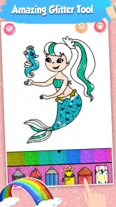 اسکرین شات برنامه Mermaid Coloring Pages Glitter 4